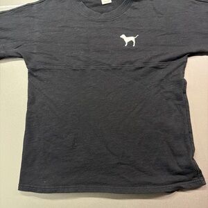 Women’s Black Victoria's Secret PINK Long-sleeve Campus Tee Shirt Size M